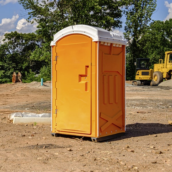 how often are the porta potties cleaned and serviced during a rental period in Davenport NE